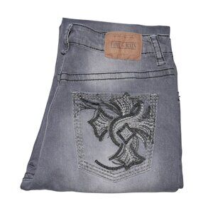 Fire and Rain Thick Stitch Jeans Men's Size 34x30 Charcoal Wash Denim BKE NWT